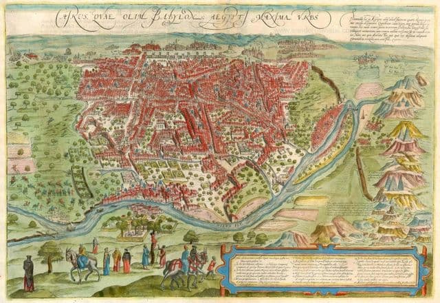 Antieke kaart van Caïro