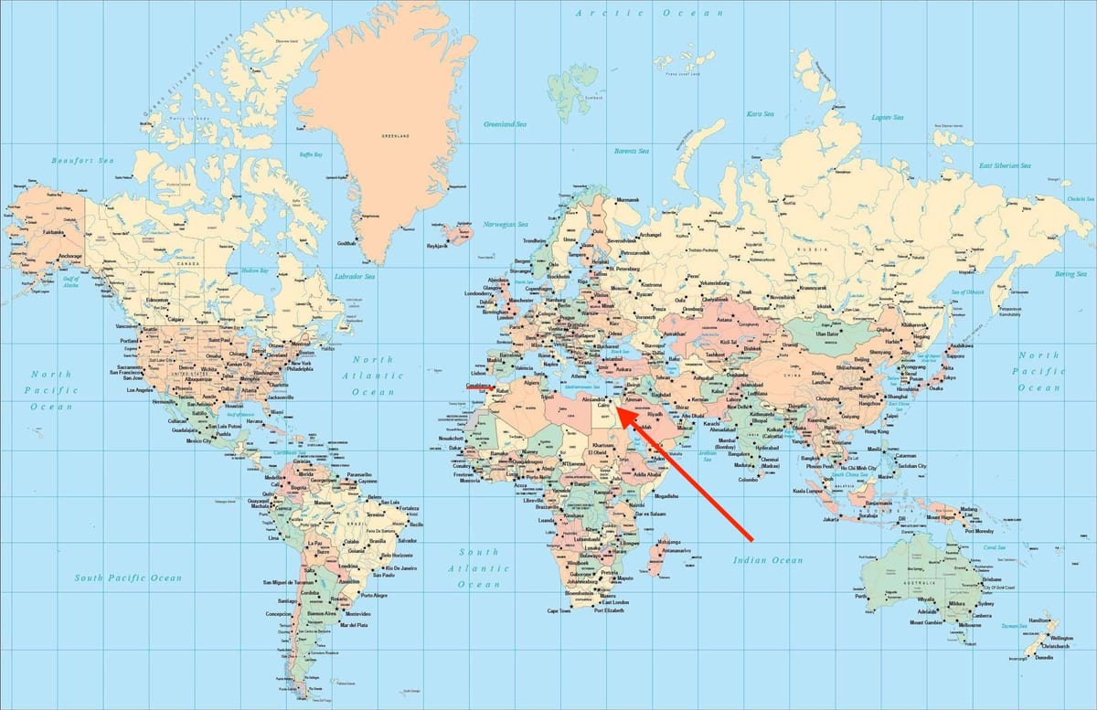 Caïro locatie op wereldkaart